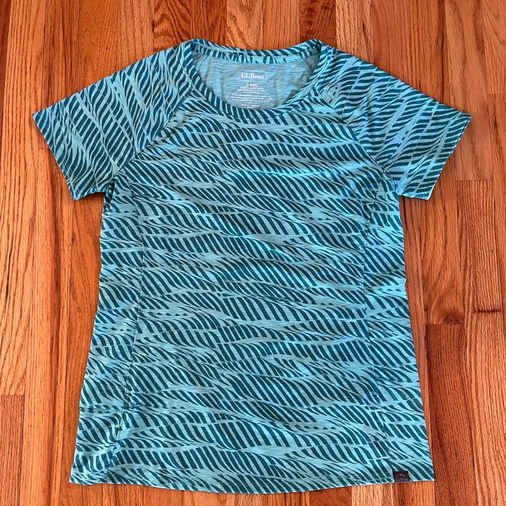 L. L. Bean Teal Short Sleeve Top with Pocket